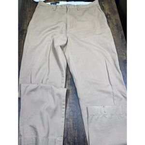 Polo Ralph Lauren Men's 34x32 Khaki Prospect Pants Chino Flat Front See Pics